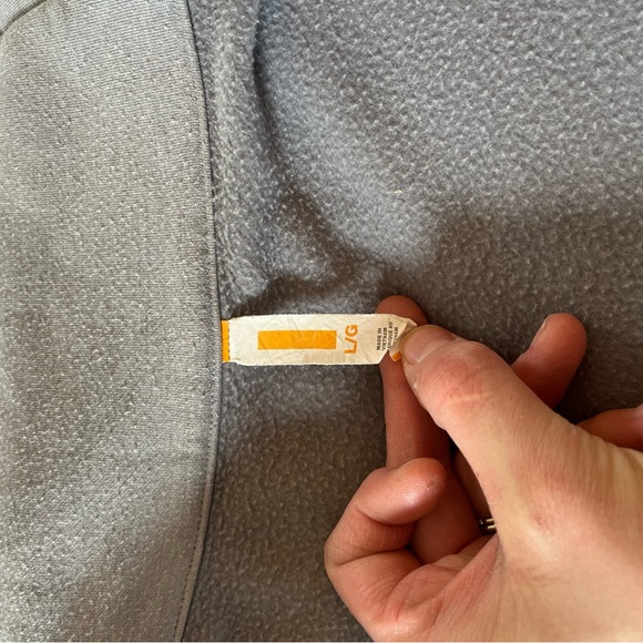 Lucy Activewear Snap Closure Lux Fleece Wrap - Light Grey-Has Pockets,Flattering - Picture 3 of 11